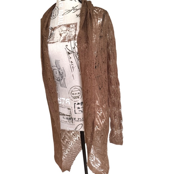 Kensie Open-Knit Waterfall Cardigan - Size Small (S) - Picture 5 of 6